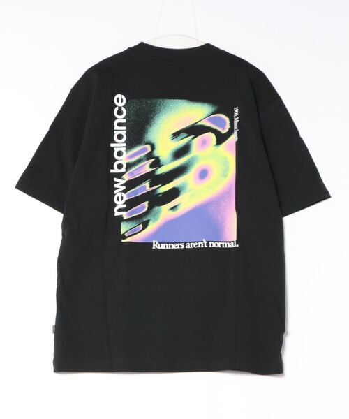 NEW BALANCE（ニューバランス）の「new balance/ニューバランス 半袖 Tシャツ バックプリント トライロゴヒートマップTシャツ MT61V4ZG（Tシャツ/カットソー・メンズ・ホワイト/ブラック・M/XL/L）」の3枚目の写真