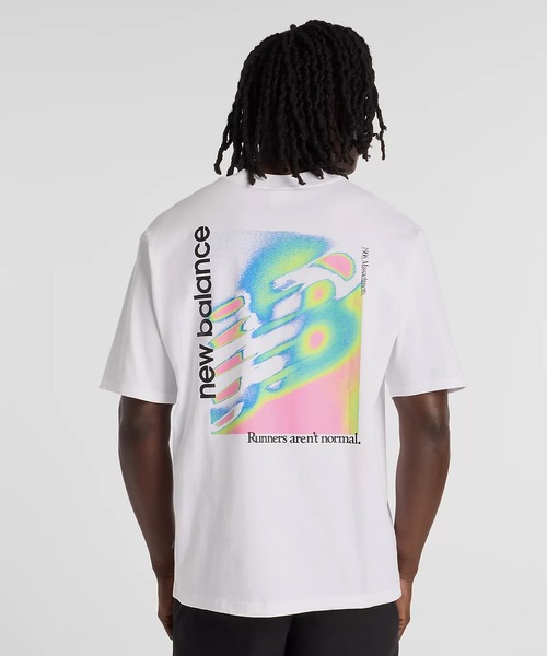 NEW BALANCE（ニューバランス）の「new balance/ニューバランス 半袖 Tシャツ バックプリント トライロゴヒートマップTシャツ MT61V4ZG（Tシャツ/カットソー・メンズ・ホワイト/ブラック・M/XL/L）」の6枚目の写真
