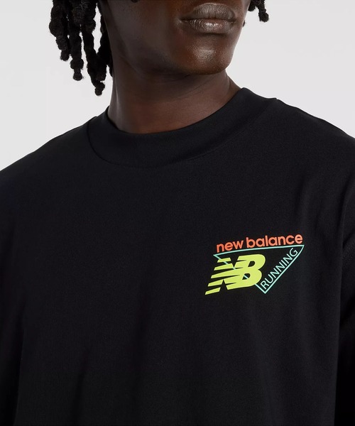 NEW BALANCE（ニューバランス）の「new balance/ニューバランス 半袖 Tシャツ バックプリント トライロゴヒートマップTシャツ MT61V4ZG（Tシャツ/カットソー・メンズ・ホワイト/ブラック・M/XL/L）」の16枚目の写真
