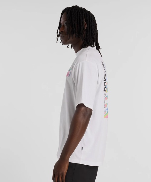 NEW BALANCE（ニューバランス）の「new balance/ニューバランス 半袖 Tシャツ バックプリント トライロゴヒートマップTシャツ MT61V4ZG（Tシャツ/カットソー・メンズ・ホワイト/ブラック・M/XL/L）」の9枚目の写真