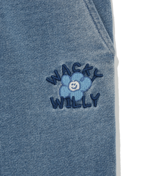Wacky WiLLy(ワッキーウィリー)の「ウィメンズデニムウォッシュセミワイドカーゴパンツブルー(スウェットパンツ・レディース・その他・MEDIUM/SMALL)」の6枚目の写真