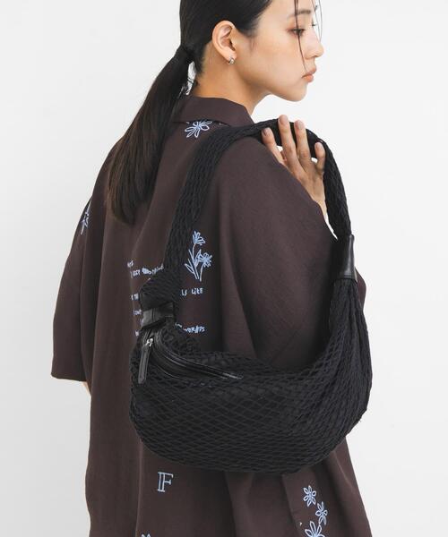 KBF(ケイビーエフ)の「メッシュショルダーBAG(ショルダーバッグ・レディース・ブラック/アイボリー・ONE)」の10枚目の写真