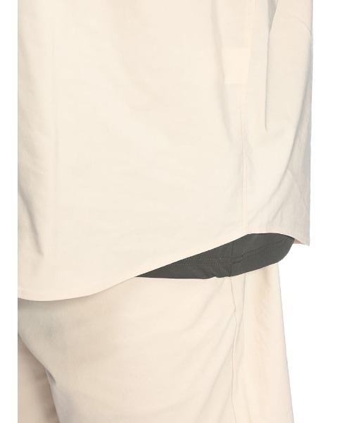 B&T CLUB(ビーティークラブ)の「シャツ 長袖 メンズ 大きいサイズ NEO LINEN 無地 バンドカラー B&T CLUB (ビーアンドティークラブ)(シャツ/ブラウス・メンズ・ベージュ/ネイビー・X2(4L~5L)/X1(3L~4L)/X3(6L~7L))」の3枚目の写真