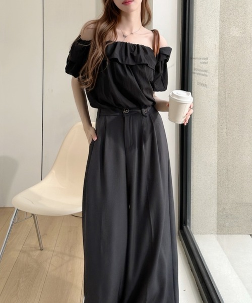 Ada.(エイダ)の「フリルカラー バルーンスリーブショート丈ブラウス(シャツ/ブラウス・レディース・ブラック/ベージュ/ホワイト・FREE)」の11枚目の写真