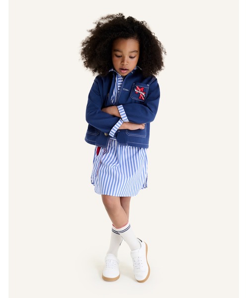 Maison Kitsune（メゾンキツネ）の「LINUS GARBARDINE WORKWEAR JACKET（デニムジャケット・キッズ・インディゴブルー・120cm/110cm/150cm/140cm/130cm）」の10枚目の写真