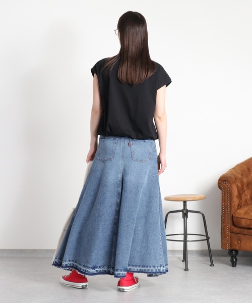 cepo(セポ)の「シャーリングフレンチTシャツ(Tシャツ/カットソー・レディース・ブラック/ブルー/ホワイト・M)」の14枚目の写真