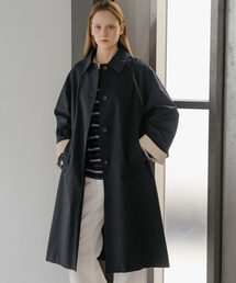 Cotton loose trench coat [KNSS05CT02]_Navy