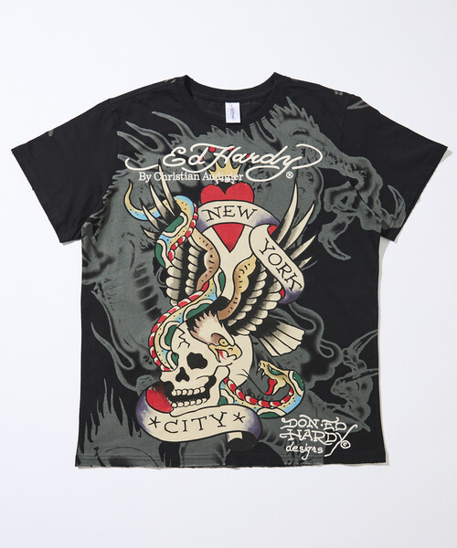 FREAK'S STORE(フリークスストア)の「限定展開 Ed Hardy/エドハーディ DAMAGE-ED HARDY SS TEE(Tシャツ/カットソー・メンズ・ブラック/ブラック系その他・X-LARGE/LARGE/MEDIUM)」の2枚目の写真