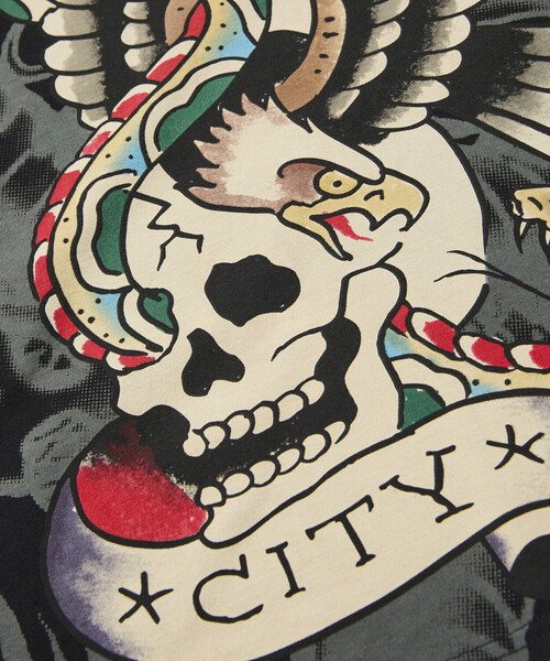 FREAK'S STORE(フリークスストア)の「限定展開 Ed Hardy/エドハーディ DAMAGE-ED HARDY SS TEE(Tシャツ/カットソー・メンズ・ブラック/ブラック系その他・X-LARGE/LARGE/MEDIUM)」の12枚目の写真