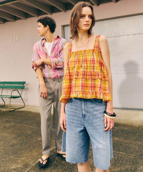 BAYFLOW(ベイフロー)の「デニムハーフパンツ(デニムパンツ・レディース・ブラック/ブルー・SMALL/MEDIUM)」の6枚目の写真