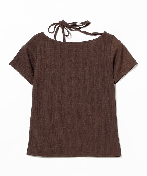 Ray BEAMS（レイビームス）の「ネックリボン ボートネック Tシャツ（Tシャツ/カットソー・レディース・レッド/ダークブラウン・ONE SIZE）」の17枚目の写真