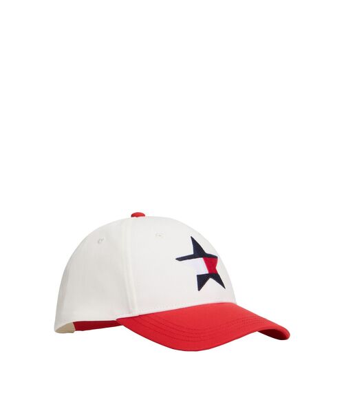 TOMMY HILFIGER(トミーヒルフィガー)の「KIDS フラッグカラーブロックキャップ(キャップ・キッズ・レッド・S-M/L-XL)」の1枚目の写真