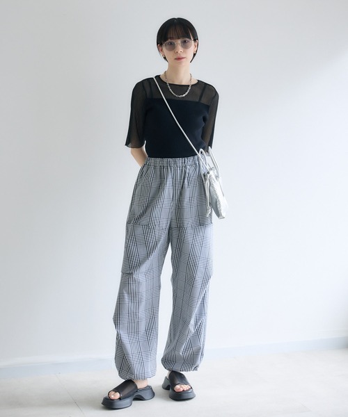 Paradise Picnic（パラダイスピクニック）の「cloche  シアーリブニットトップス（ニット/セーター・レディース・ホワイト/ブラック/ブルー・FREE）」の16枚目の写真