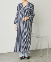 リネンライクストライプワンピース【SUM1 STYLE】