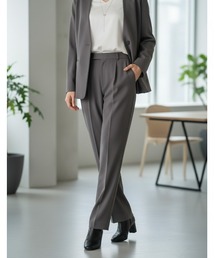 【ストレッチ/万能】着回し力抜群のセットアップ対応パンツ【ツイルストレートパンツ】 ネイビー/カーキー/グレー