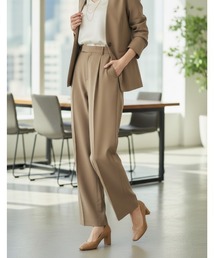 Perfect Suit FActory（パーフェクトスーツファクトリー）の「【ストレッチ/万能】着回し力抜群のセットアップ対応パンツ【ツイルストレートパンツ】　ネイビー/カーキー/グレー（スラックス）」