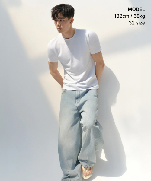 MUSINSA STANDARD（ムシンサスタンダード）の「[クールタンダード] バルーンデニムパンツ [スカイブルー]（デニムパンツ・メンズ・その他・40/38/42/36/34/28/29/32/30/31/33/26/27）」の13枚目の写真