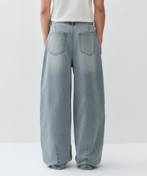 MUSINSA STANDARD（ムシンサスタンダード）の「[クールタンダード] バルーンデニムパンツ [スカイブルー]（デニムパンツ・メンズ・その他・40/38/42/36/34/28/29/32/30/31/33/26/27）」の10枚目の写真