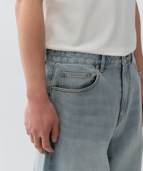 MUSINSA STANDARD（ムシンサスタンダード）の「[クールタンダード] バルーンデニムパンツ [スカイブルー]（デニムパンツ・メンズ・その他・40/38/42/36/34/28/29/32/30/31/33/26/27）」の8枚目の写真