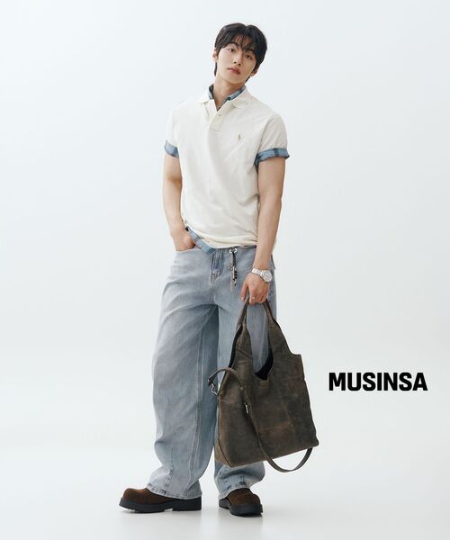 MUSINSA STANDARD（ムシンサスタンダード）の「[クールタンダード] バルーンデニムパンツ [スカイブルー]（デニムパンツ・メンズ・その他・40/38/42/36/34/28/29/32/30/31/33/26/27）」の15枚目の写真