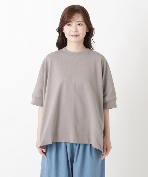one'sterrace(ワンズテラス)の「ヘビーウェイト 天竺リブ袖プルオーバー(Tシャツ/カットソー・レディース・ブラック系8/ベージュ系その他7/アイボリー系8・02)」の16枚目の写真