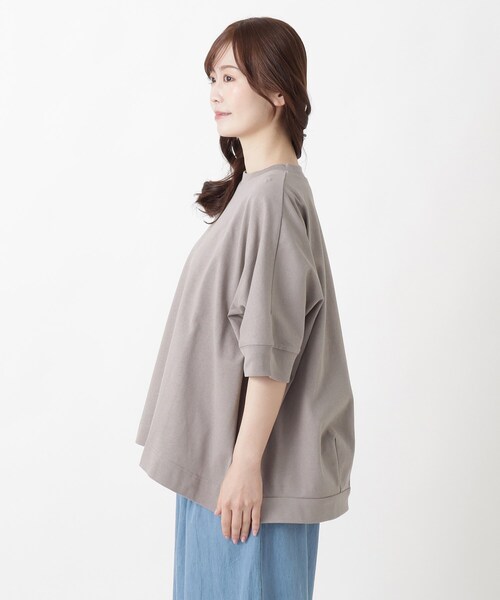 one'sterrace(ワンズテラス)の「ヘビーウェイト 天竺リブ袖プルオーバー(Tシャツ/カットソー・レディース・ブラック系8/ベージュ系その他7/アイボリー系8・02)」の15枚目の写真