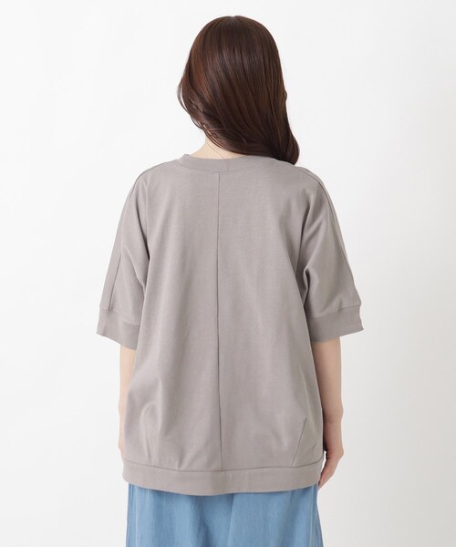 one'sterrace(ワンズテラス)の「ヘビーウェイト 天竺リブ袖プルオーバー(Tシャツ/カットソー・レディース・ブラック系8/ベージュ系その他7/アイボリー系8・02)」の14枚目の写真