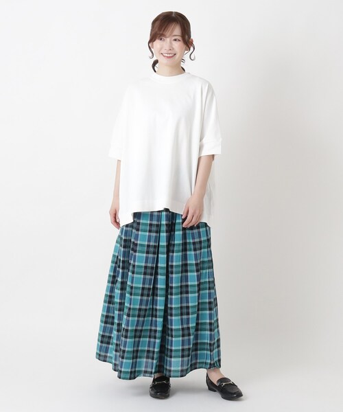 one'sterrace(ワンズテラス)の「ヘビーウェイト 天竺リブ袖プルオーバー(Tシャツ/カットソー・レディース・ブラック系8/ベージュ系その他7/アイボリー系8・02)」の8枚目の写真