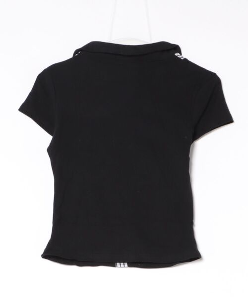 Anely(アネリー)の「チェック ネクタイ付き スキッパーネック カットソー(Tシャツ/カットソー・レディース・ホワイト/グレー/ブラック・FREE)」の16枚目の写真