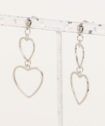 CARROLL キャロル ダブルハートドロップデザインピアス