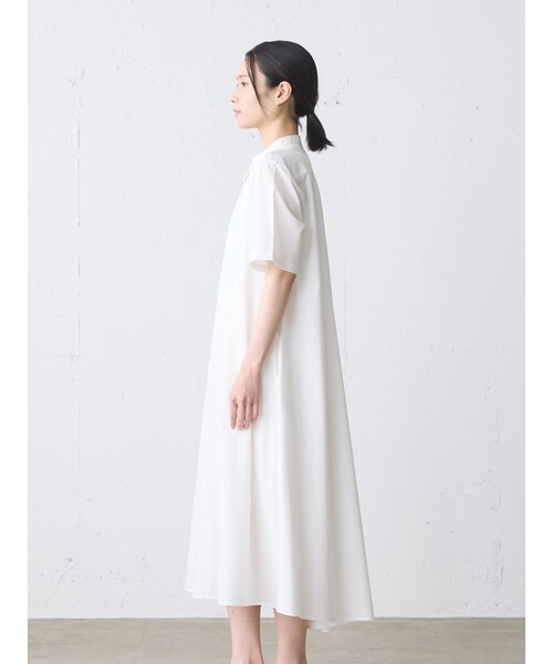 MidiUmi(ミディウミ)の「MidiUmi ハーフスリーブAラインシャツワンピース(ワンピース・レディース・ネイビー/オフホワイト・FREE)」の10枚目の写真