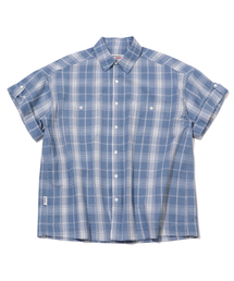 SPORT CHAMBER（スポーツチャンバー）の「SCスクエアチェックロールアップシャツ(ブルー)（シャツ/ブラウス）」