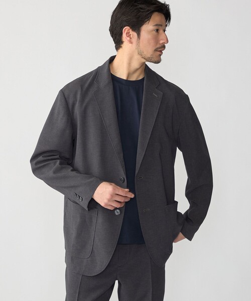 SHIPS(シップス)の「SHIPS:〈撥水/防しわ/洗濯機可能〉DOT AIR(R)ジャケット(セットアップ対応)(スーツジャケット・メンズ・ネイビー/ブラック/チャコールグレー・SMALL/X-LARGE/LARGE/MEDIUM)」の9枚目の写真