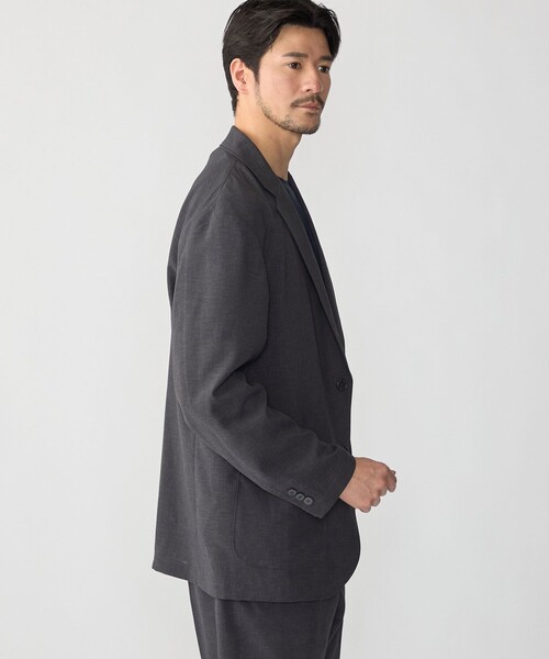 SHIPS(シップス)の「SHIPS:〈撥水/防しわ/洗濯機可能〉DOT AIR(R)ジャケット(セットアップ対応)(スーツジャケット・メンズ・ネイビー/ブラック/チャコールグレー・SMALL/X-LARGE/LARGE/MEDIUM)」の12枚目の写真