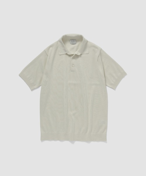 ESTNATION（エストネーション）の「ESTNATION / ウォッシャブル ニットポロシャツ（ポロシャツ・メンズ・ネイビー/ブラック/オフホワイト・LARGE/SMALL/MEDIUM/X-LARGE）」の2枚目の写真