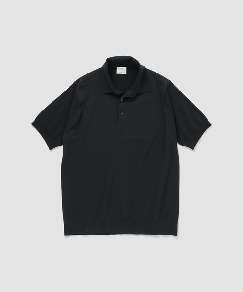 ESTNATION（エストネーション）の「ESTNATION / ウォッシャブル ニットポロシャツ（ポロシャツ・メンズ・ネイビー/ブラック/オフホワイト・LARGE/SMALL/MEDIUM/X-LARGE）」の3枚目の写真