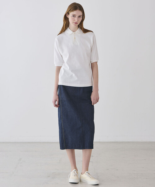 ANATOMICA(アナトミカ)の「ANATOMICA | ラウンドカラー ポロシャツ WOMEN(ポロシャツ・レディース・ブラック/ホワイト・ONE)」の8枚目の写真