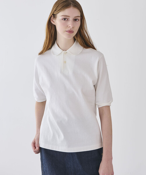 ANATOMICA(アナトミカ)の「ANATOMICA | ラウンドカラー ポロシャツ WOMEN(ポロシャツ・レディース・ブラック/ホワイト・ONE)」の5枚目の写真