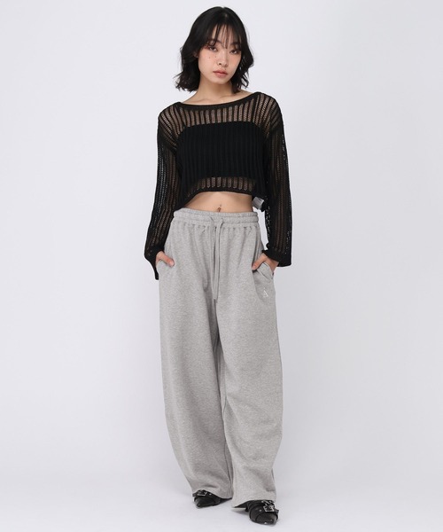 ALAND(エーランド)の「【UNISEX】ALAND/Aロゴ刺繍ウラケスウェットパンツ(スウェットパンツ・レディース・グレー/ブラック・LARGE/MEDIUM)」の12枚目の写真