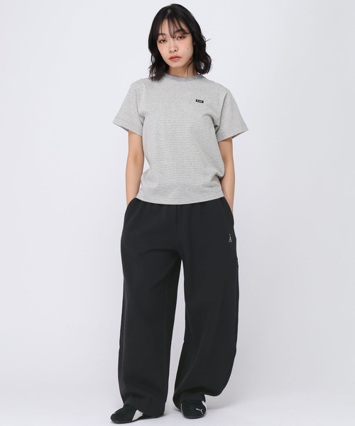 ALAND(エーランド)の「【UNISEX】ALAND/Aロゴ刺繍ウラケスウェットパンツ(スウェットパンツ・レディース・グレー/ブラック・LARGE/MEDIUM)」の3枚目の写真