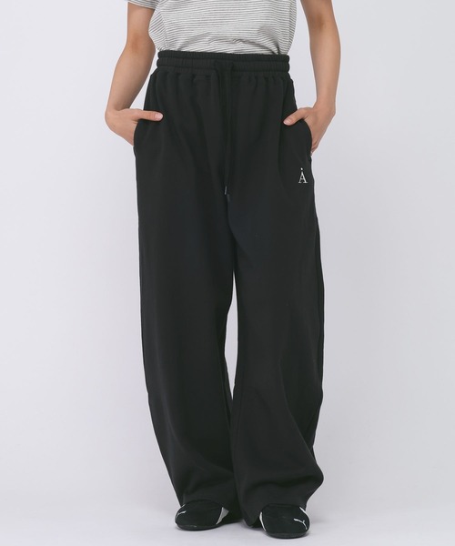 ALAND(エーランド)の「【UNISEX】ALAND/Aロゴ刺繍ウラケスウェットパンツ(スウェットパンツ・レディース・グレー/ブラック・LARGE/MEDIUM)」の6枚目の写真