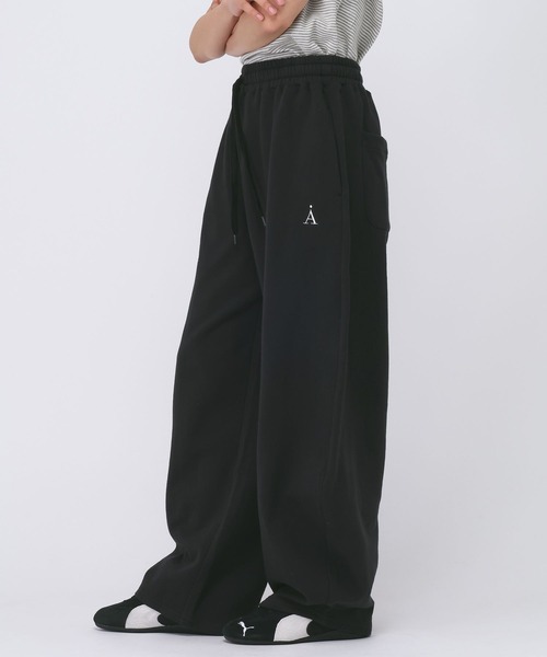ALAND(エーランド)の「【UNISEX】ALAND/Aロゴ刺繍ウラケスウェットパンツ(スウェットパンツ・レディース・グレー/ブラック・LARGE/MEDIUM)」の7枚目の写真