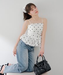 セットアイテム】バルーンペプラムトップス+シュシュセットを使った 