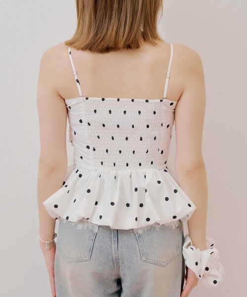 Chico バルーンペプラムトップス+シュシュセット Chico（チコ）の「【セットアイテム】バルーンペプラムトップス+