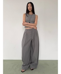 ナイロンボリュームワイドトラウザーズ