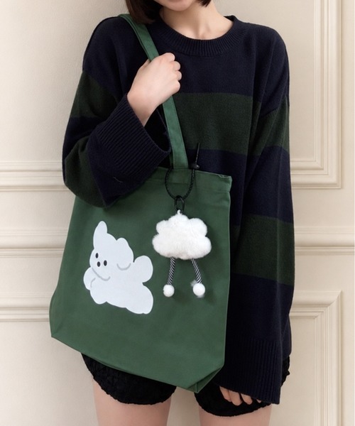 NOLITA LABORATORY(ノリータラボラトリー)の「【 NOLITA / ノリータ 】チャーム付き キャンバストートバッグ(トートバッグ・レディース・イエロー/ベージュ/ホワイト/グリーン/ホワイト系その他3/ホワイト系その他2・FREE)」の15枚目の写真