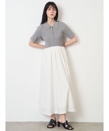 ELENDEEK | ハーフスリーブドッキングワンピース(ワンピース)