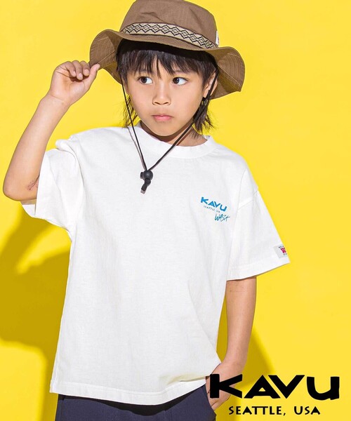 WASK(ワスク)の「【KAVU】バックロゴ アウトドアグラフィックTシャツ(Tシャツ/カットソー・キッズ・グレー/ホワイト・120cm/140cm)」の5枚目の写真