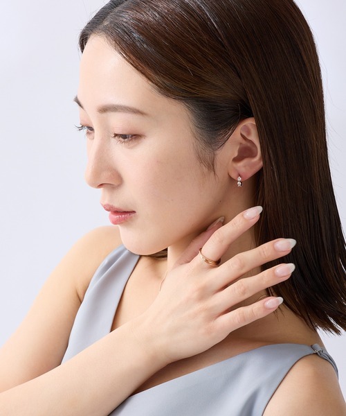 CALIN STANDARD(カリンスタンダード)の「◆金属アレルギー対応◆◆made in japan◆【片手でスムースワンタッチ】トリプルキュービックジルコニア ミニスムースピアス(ピアス(両耳用)・レディース・ピンクゴールド/ゴールド/シルバー・FREE)」の17枚目の写真