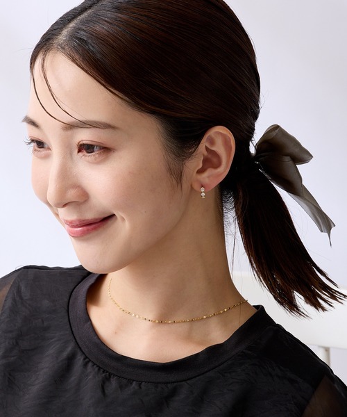 CALIN STANDARD(カリンスタンダード)の「◆金属アレルギー対応◆◆made in japan◆【片手でスムースワンタッチ】トリプルキュービックジルコニア ミニスムースピアス(ピアス(両耳用)・レディース・ピンクゴールド/ゴールド/シルバー・FREE)」の7枚目の写真